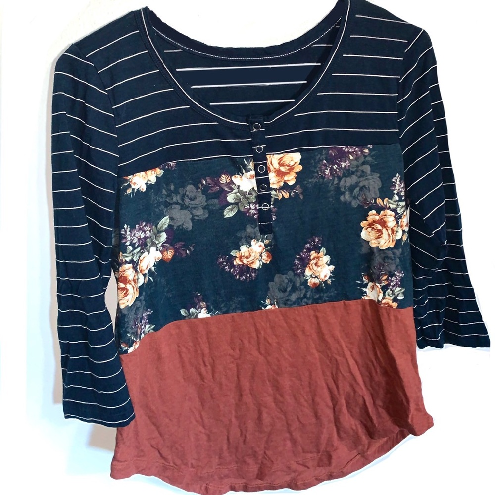 Maurices 24/7 Three-Quarter Tee Shirt